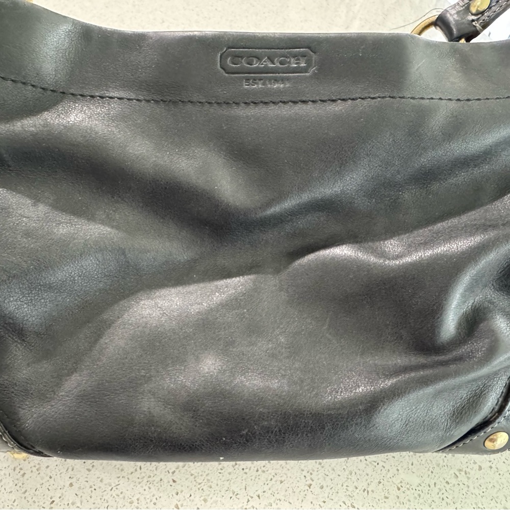 Coach Black Leather Shoulder Bag